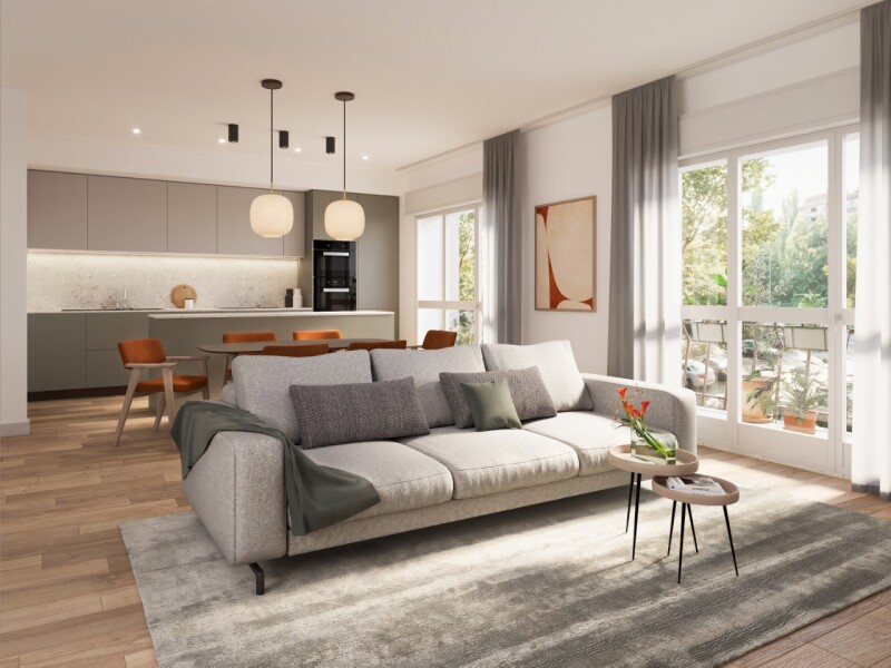 LARGE THREE-ROOM APARTMENT WITH SEA VIEW - TWO BALCONIES - CENTRAL LOCATION WITH RENOVATION PROJECT 2